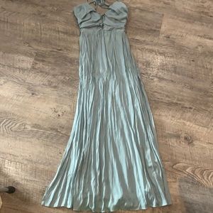 Halter plunge maxi dress